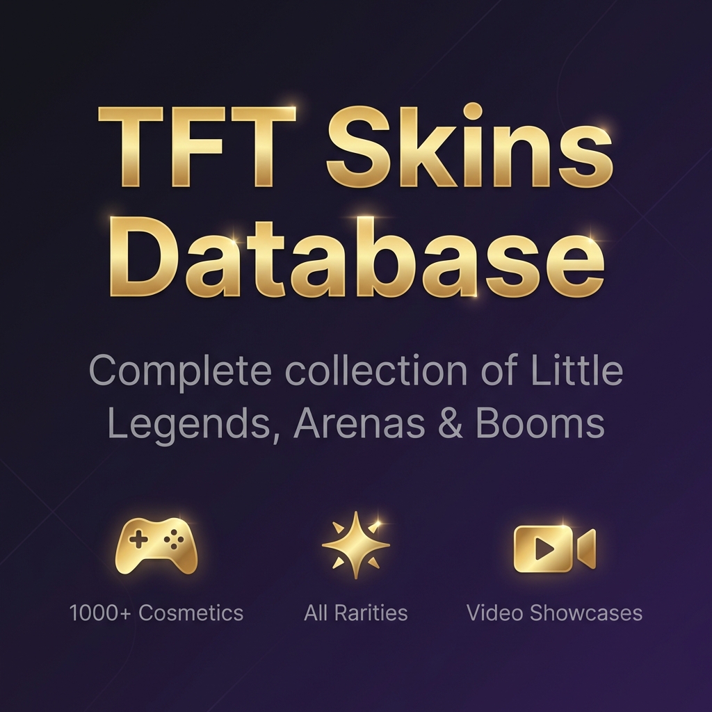 Icon Collect Database TFT Skins Database - Little Legends, Arenas & Booms